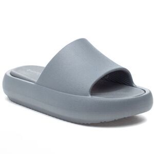 NIB New J/Slides NY SQUISH Grey EVA Slip on Slide Sandal Size 7 Beach Summer